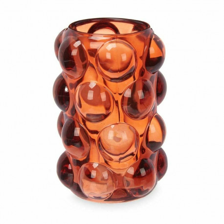 Candleholder Gift Decor GJL85125L-R GJL85125L-R Orange Tile Crystal 8,4 x 12,5 x 8,4 cm Microbeads (