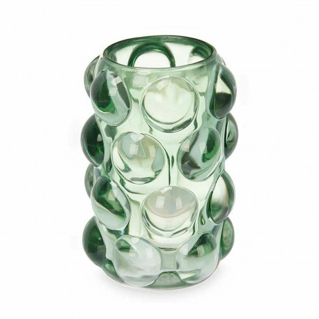 Candleholder Gift Decor GJL85125L-GRE GJL85125L-GRE Green Crystal 8,4 x 12,5 x 8,4 cm Microbeads (12