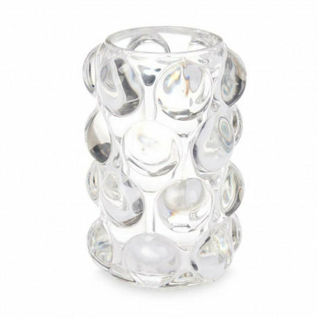 Candleholder Gift Decor GJL85125L-T GJL85125L-T Transparent Crystal 8,4 x 12,5 x 8,4 cm Microbeads (