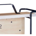 Table clock Black Metal MDF Wood 23 x 21 x 7 cm (6 Units)