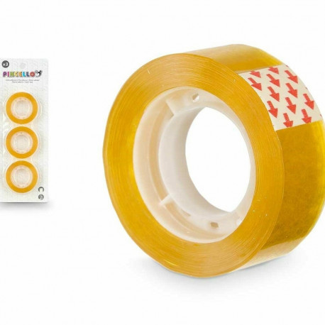 Adhesive Tape Pincello 618 618 Yellow 8,5 x 23 x 2 cm 2,7 x 40 x 1,8 cm Set 3 Pieces (48 Units)