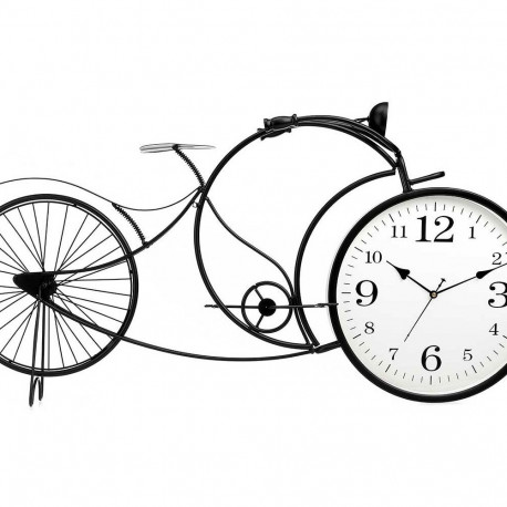 Table clock Bicycle Black Metal 95 x 50 x 12 cm