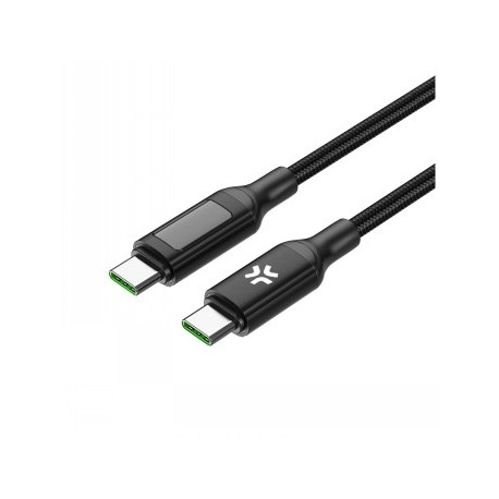CELLY USBCUSBC100WLED - USB-C TO USB-C CABLE 100W PD WITH LED DISPLAY