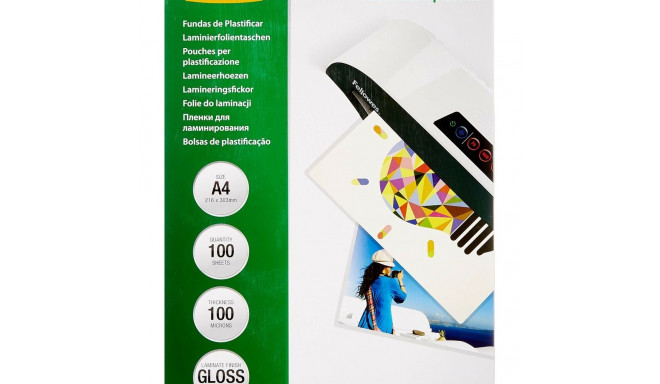 Laminating sleeves Fellowes Transparent A4 100 Units