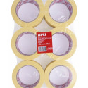 Adhesive Tape Apli Bodywork Male Painter Yellow 6 Pieces 48 mm x 45 m