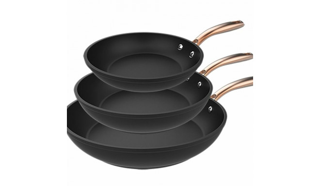Pan Cecotec Polka Fantasy 20-24-28 Bucket Set Golden Black Stainless steel Aluminium Ø 28 cm Ø 24 cm