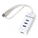 4-Port USB Hub Omega OUH34W USB 3.0 Valge