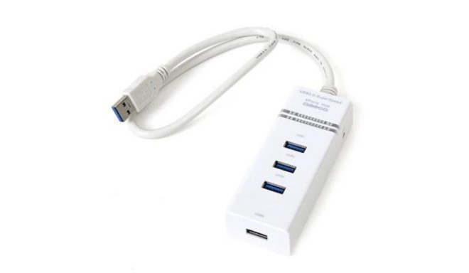 4-Port USB Hub Omega OUH34W USB 3.0 White