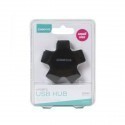 USB-хаб на 4 порта Omega OUH24SB USB 2.0 Звезда Чёрный