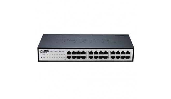 D-Link DGS-1100-24V2 Managed L2 Gigabit Ethernet (10/100/1000) 1U Black, Grey