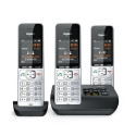 Gigaset COMFORT 500A Trio Analog/DECT telephone Caller ID Black, Silver