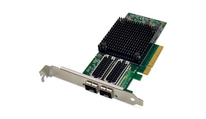 Digitus 2 port 25 Gigabit Ethernet network card, SFP28, PCI Express, Mellanox chipset