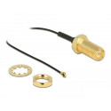 DeLOCK 90478 coaxial cable 0.35 m RP-SMA MHF Black