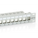 Equip 24-Port Keystone Cat.6 Shielded Patch Panel, Light Grey