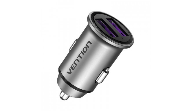 Car Charger 2x USB Vention FFEH0 30W Gray