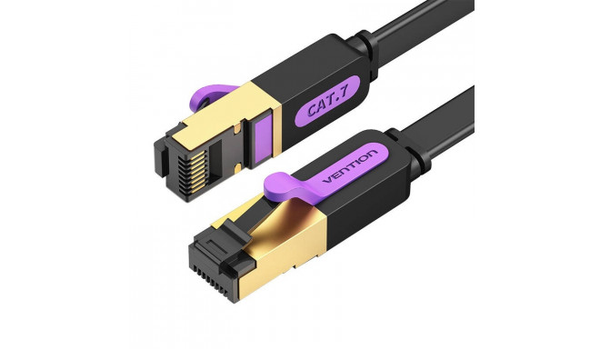 Flat Network Cable UTP CAT7 Vention ICABK RJ45 Ethernet 10Gbps 8m Black