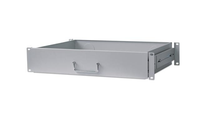 Intellinet 19&quot; Drawer Shelf, 2U, Shelf Depth 350mm, Max 30kg, Grey, Three Year Warranty