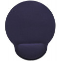 Manhattan Wrist Gel Support Pad and Mouse Mat, Blue, 241 × 203 × 40 mm, non slip base, Lifetime Warr