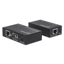 Manhattan VGA Cat5/5e/6 Extender, Extends video and audio signals up to 300m, Black, Three Year Warr