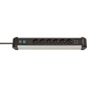 Brennenstuhl 1391030610 power extension 3 m 6 AC outlet(s) Indoor Black, Silver