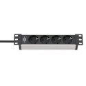 Brennenstuhl 1390007004 power extension 2 m 4 AC outlet(s) Indoor Black, Silver