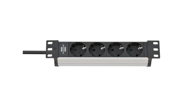 Brennenstuhl 1390007004 power extension 2 m 4 AC outlet(s) Indoor Black, Silver