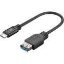 Goobay Sync & Charge Super Speed USB-C to USB A 3.0 extension cable, 0.2 m