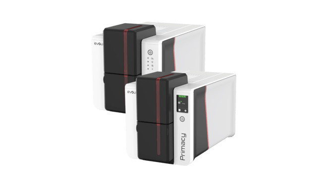 Evolis Primacy 2 Duplex, Go Pack dual sided, single sided, 12 dots/mm (300 dpi), USB, Ethernet, red