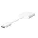 Adapter Dual USB-C Audio + Charge rockstar white