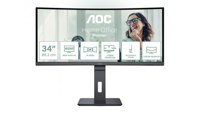 Monitor CU34P3CV 34 inches 100Hz Curved VA HDMI DP USB-C