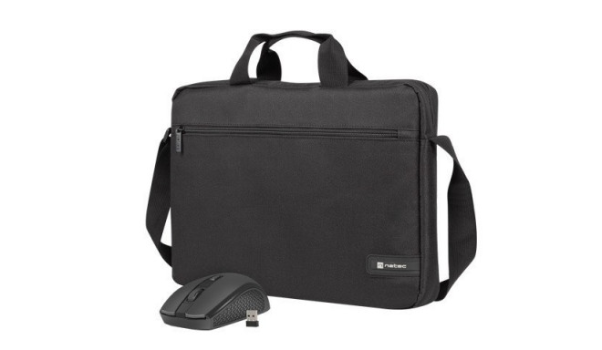 Notebook bag 15,6 inches Wallaroo 2 with wireless mouse, black