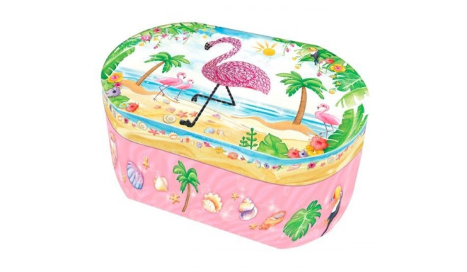 Pecoware Oval music box - Flamingo