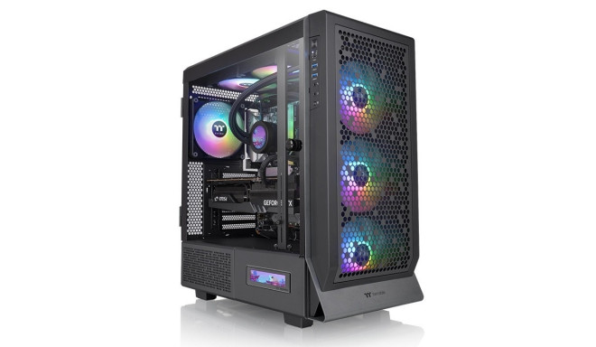 Ceres 500 A RGB Black Tempered Glass