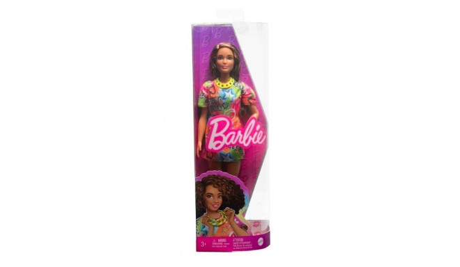 Barbie Doll, Brunette With Graffiti Dress, Barbie Fashionistas