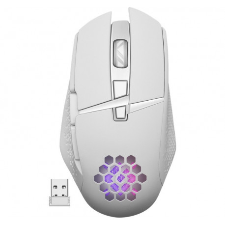 Wireless gaming mouse Glory GM-514 RGB 7P 1200/2400/3200 DPI white
