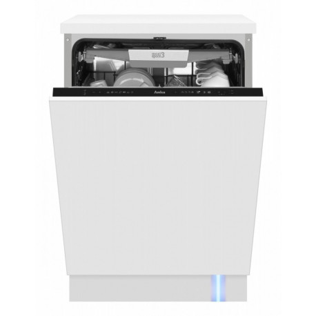 The Amica DIM66B7EBONiH is a high-end, fully integrated (built-in) dishwasher. Belo