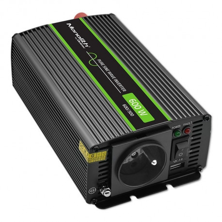 Qoltec inverter Monolith Pure Sine Wave 300/600W