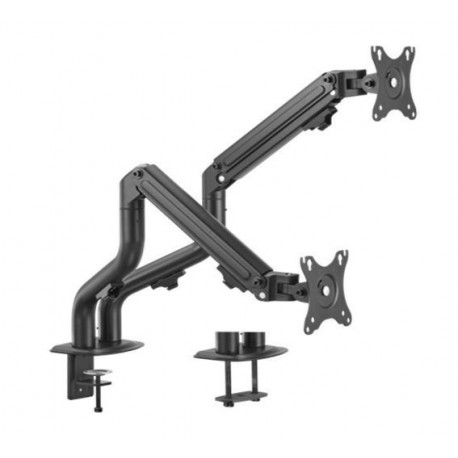Dual Monitor Desk Mount – Adjustable Tilting Arm for 17–32" Screens (Up to 8kg per arm)
