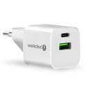 CHARGER USB/USB-C QC3.0 30W WHITE