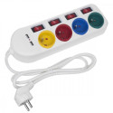 Power strip 4 sockets 2xUSB Maclean MCE229W