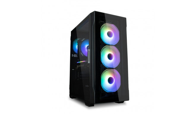 PC case I3 Neo TG Mid Tower RGB fan x4, black