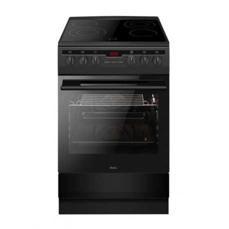 The Amica 57CE3.315HTa(Bm) is a freestanding electric cooker with a ceramic hob. Be