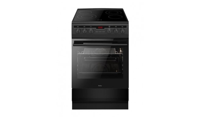 The Amica 57CE3.315HTa(Bm) is a freestanding electric cooker with a ceramic hob. Be