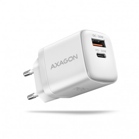 AXAGON ACU-PQ30W PD&QC 30W valge seinalaadija