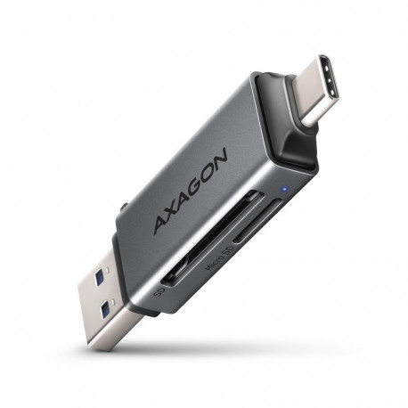 Axagon mälukaardilugeja CRE-DAC SD/microSD USB-C/USB-A