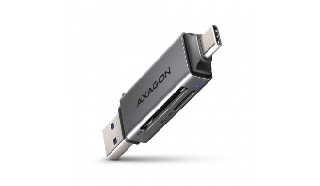 Axagon mälukaardilugeja CRE-DAC SD/microSD USB-C/USB-A
