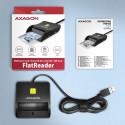 AXAGON CRE-SM3SD reader Smart card +SD/microSD/