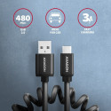 AXAGON BUCM-AM10TB cabl e USB-C USB-A, 0,6m