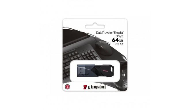 Kingston mälupulk 64GB Data Traveler Exodia Onyx USB 3.2 Gen1