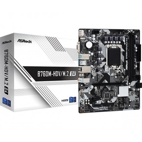 ASRock mainboard B760M-HDV/M.2 D4 s1700 2DDR4 DP/HDMI mATX